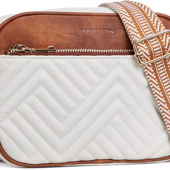 Quilted Crossbody Bags for Women Vegan Leather Purses Small Shoulder Handbags wi - Picture 1 of 8